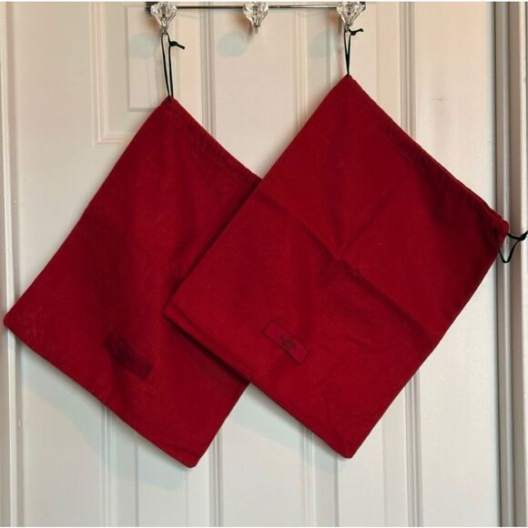 VALENTINO Garavani - Pair of Flannel Drawstring Shoe Bags. 14.5" x 11.5" NEW! - Picture 8 of 11